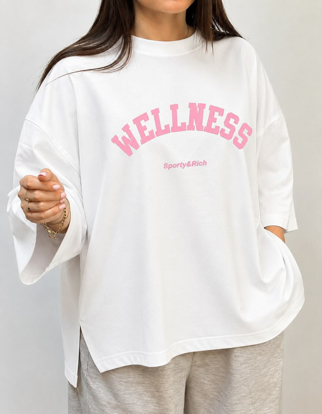 تیشرت باکسی چاکدار WELLNESS فری سایز