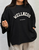 تیشرت باکسی چاکدار WELLNESS فری سایز