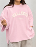 تیشرت باکسی چاکدار WELLNESS فری سایز