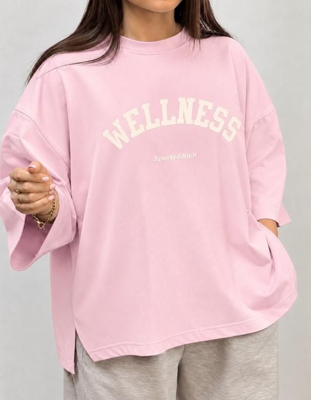 تیشرت باکسی چاکدار WELLNESS فری سایز